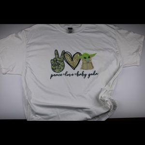 COPY - Peace, Love, Baby Yoda t-shirt